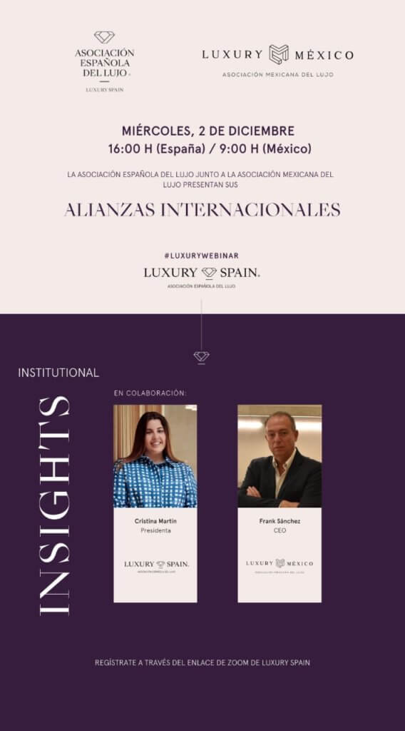 alianza internacional luxury mexico luxury spain asociación mexicana y española del lujo