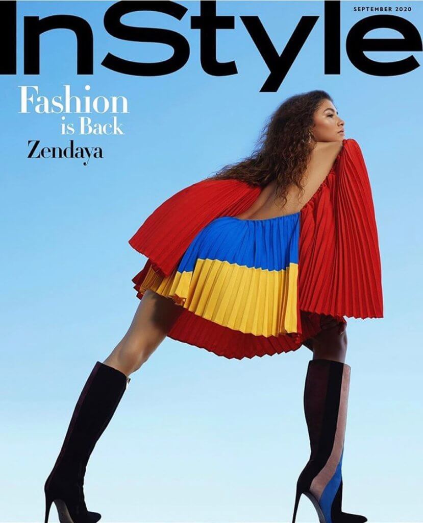 zendaya usando vestido de anifa talento emergente 2021