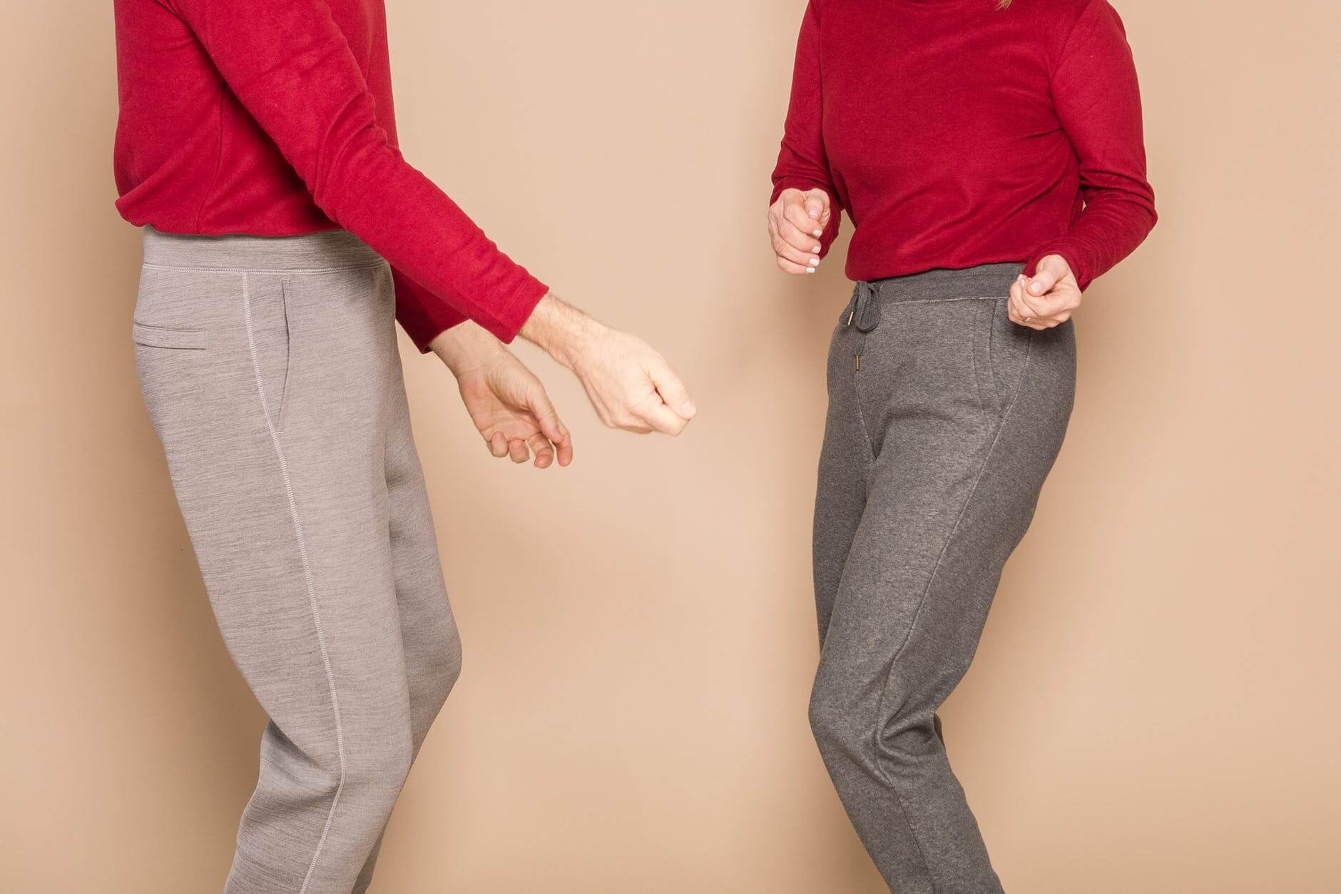 couple wearing matching outfit